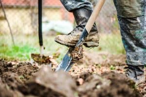 Digging a hole for a soakwell